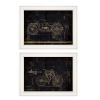 "Motor Bike Patent I & II" 2-Piece Vignette by Cloverfield & Co, White Frame
