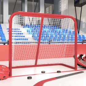 Hockey Goal Red and White 72"x28"x48" Polyester