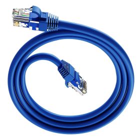 5 Core Ethernet Cable 3 Feet 1 Piece Blue Cat 6 Cord Premium RJ45 Internet Cable Cat6 Compatible w Cat 5 Cat 7 Cat 5e Network Cable -ET 3FT BLU