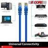 5 Core Ethernet Cable 3 Feet 1 Piece Blue Cat 6 Cord Premium RJ45 Internet Cable Cat6 Compatible w Cat 5 Cat 7 Cat 5e Network Cable -ET 3FT BLU