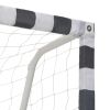 Soccer Goal 118.1"x63"x35.4" Metal Black and White