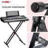 Adjustable Keyboard Stand with Double X Pre-Assembled Keyboard Stand (Metal) with Locking Straps 5 Core KS 2X
