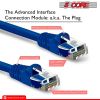 5 Core Ethernet Cable 3 Feet 1 Piece Blue Cat 6 Cord Premium RJ45 Internet Cable Cat6 Compatible w Cat 5 Cat 7 Cat 5e Network Cable -ET 3FT BLU