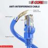 5 Core Ethernet Cable 15 Feet Cat 6 Cord Premium RJ45 Internet Cable Cat6 Compatible w Cat 5 Cat 7 Cat 5e Network Cable - ET 15FT BLU
