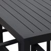Outdoor Indoor Dining Table 59''L x 36.61''W Rectangle Aluminum Dining Table for Patio Garden Kitchen