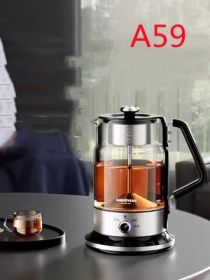 Glass Tea Maker Electric Steam Spray Tea Brewing Pot (Option: A59 Black)
