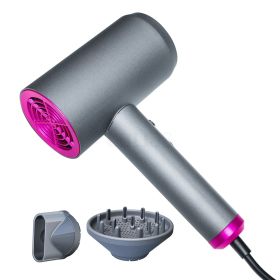 Net Red Hammer Hair Dryer Household Mute Hot And Cold Air (Option: Grey-EU)