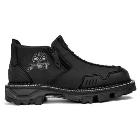 Men's Dr Martens Boots Halloween Skull Booties (Option: White-38)