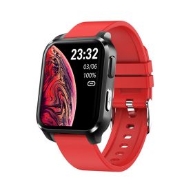 Ecg Body Temperature Heart Rate Blood Pressure  Oxygen Weather Music Sports Smartwatch (Color: Red)