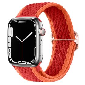 Apple Watch Watchband Adjustable Nylon Braided For Apple Watch7 Strap (Option: Edge Strip Red-38\40\41mm)