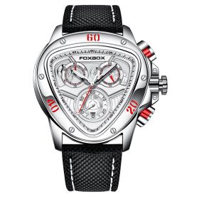 Triangular Snake Head Multi-functional Chronometer (Option: Silver Black)