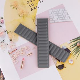 Smart Watch Strap Magnetic Return Ring Silicone (Option: Grey-22mm)