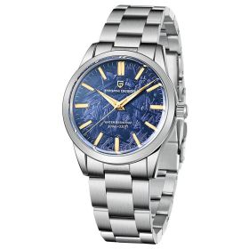 Men's Watch Fine Steel Shell With Fashionable Waterproof (Option: Blue surface)
