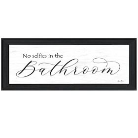 "No Selfies in the Bathroom" by Lori Deiter, Ready to Hang Framed Print, Black Frame (Color: as Pic)