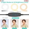 LED TIK Tok Ring Light with Tripod Stand Phone Holder Ringlight Stand for Makeup Tiktok Live Zoom Halo Light
