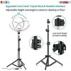 LED TIK Tok Ring Light with Tripod Stand Phone Holder Ringlight Stand for Makeup Tiktok Live Zoom Halo Light