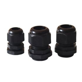 Plastic Cable Fixed Connector Waterproof Connector (Option: PG25 Black)