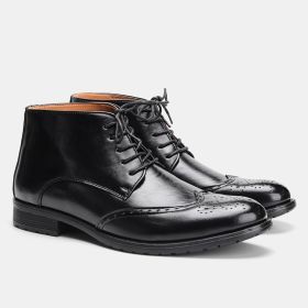 Men's Casual Brogue Shoes Dr Martens Boots (Option: Black-42)