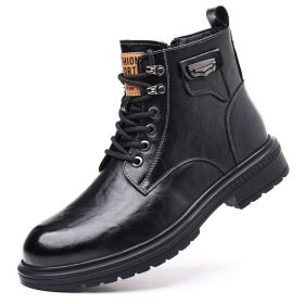 Fashion Haulage Motor Boots Booties (Option: Black Thin Shoes-40)